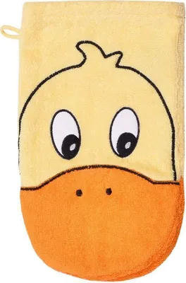 Produktbild von Wörner Waschhandschuh - Ente Gelb