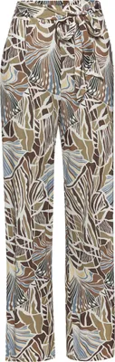 Produktbild von LASCANA Palazzohose creme-khaki-hellblau-braun bedruckt Größe 46