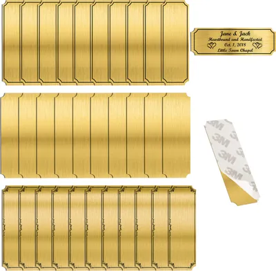 Produktbild von ATOMSTACK 30 Pcs Namensschild mit 3M-Klebestreifen aus Hochwertigem Messing – 76x 25mm, Rechteckig – Messingschild