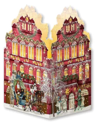 Imagen del producto de Casitas navideñas nostálgicas: Mini calendarios de adviento con farolillos. El precio indicado es por unidad. El diseño no es seleccionable