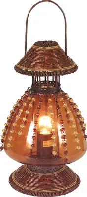 Obrázek produktu pro Näve Leuchten Stolní lampa Perla s paticí E14 Stolní lampa Perla s paticí E14 Stolní lampy – stolní lampa „Perla“, stolní lampa z kovu a skla v hnědé barvě, patice E14