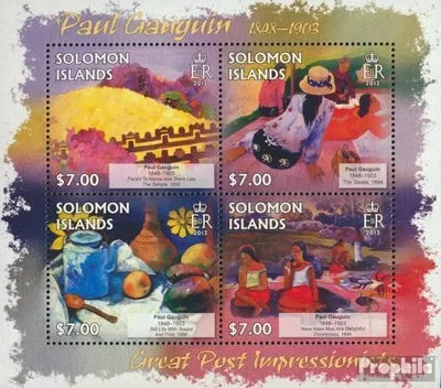 Produktbild von Briefmarken Salomoninseln 2013 Mi 1741-1744 Kleinbogen (kompl. Ausg.) postfrisch Paul Gauguin