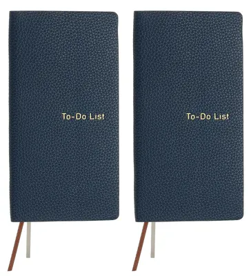 Image de Bloc-notes en cuir pour listes de tâches - 2 pièces, 160 pages