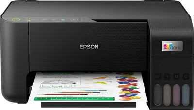 Image de Epson EcoTank ET-2812 Imprimante avec réservoir d'encre, multifonction 3 en 1 : imprimante/scanner/copieur, A4, jet d'encre, WLAN-Direct, faible coût par page, kit d'encre, compacte, noire, Compact
