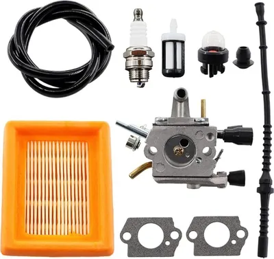 Produktbild von Vergaser mit Luftfilter, Zündkerze, Kraftstoffschlauch für Stihl FS400 FS450 FS480 FS120 FS200 FS250 FS300 FS350 HT250 Zama C1Q-S162 Freischneider