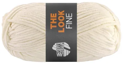 Produktbild von Lana Grossa THE LOOK FINE 50 g feines und samtig weiches Chenillegarn 100 m Farbe 102 - Creme