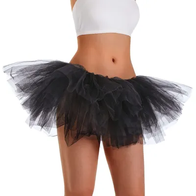 Produktbild von Phantomon Tutu-Rock für Damen, Teenager, klassisch, elastisch, 5 Schichten, Tüll