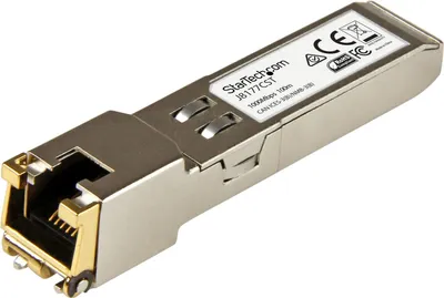 Produktbild von StarTech.com Gigabit RJ45 Kupfer SFP Transceiver Modul - HP J8177C kompatibel - 1000Base-T - Mini-GBIC SFP - SFP (Mini-GBIC)-Transceiver-Modul (gleich