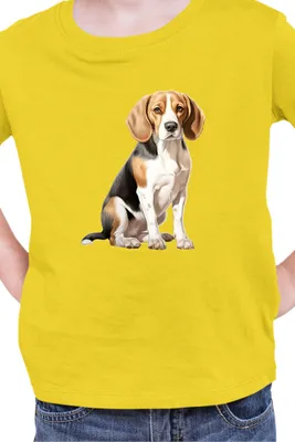 Produktbild von Kinder T-Shirt Dogs Breeds Beagle Dog Breed 008, 9-11 Jahr - 140 / Gelb