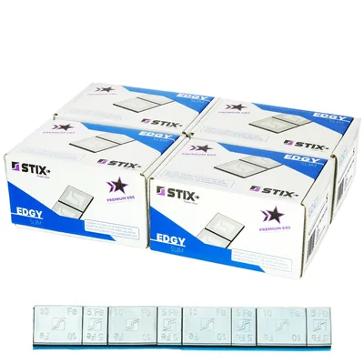 Zdjęcie produktu dla 400x STIX Edgy Slim, obciążniki samoprzylepne, 60 g (5+10 g), do felg aluminiowych, ocynkowane, 24 kg