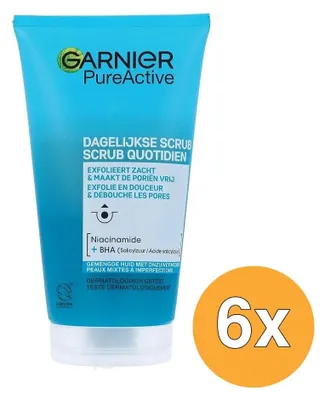 Productafbeelding van 6x Garnier Skin Active Pure Active Reinigingsgel Tube (150 ml)
