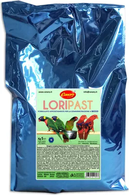 Produktbild von Canary Loripast 5kg, Futter für Loris und Papageien, Futter in Mehl für Loris, Alleinfuttermittel zur Trockenfütterung, 5kg Packung., 5kg