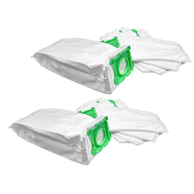 Produktbild von vhbw 10x Staubbeutel kompatibel mit Sebo Airbelt K1 Lemon, K1 Onyx, K3, K3 ECO Comfort, K3 Premium, K3 Vulcano Staubsauger - 32cm x 15cm Weiß