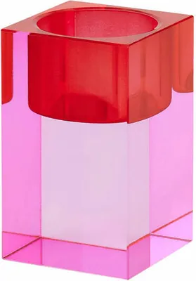 Immagine prodotto di Gift Company Teelichthalter Sari S, Windlicht, Dekolicht, Kristallglas, Rosa, Rot, 7.7 cm, 1096903003