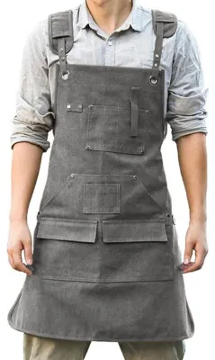 Immagine prodotto di Omgoods - Grembiule da cucina in denim con tasca, per uomo e donna