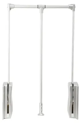 Produktbild von Kleiderschrank Kleiderlift - Teleskopische Kleiderstange - Verstellbare Breite 510–660 mm - Soft-Close - Metall - Schwarz