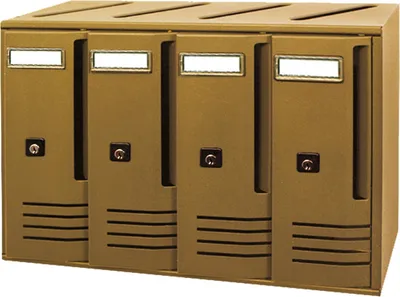 Produktbild von Vertikale Postblöcke B42xT17.5xH30 cm 4 Plätze Alubox Cube
