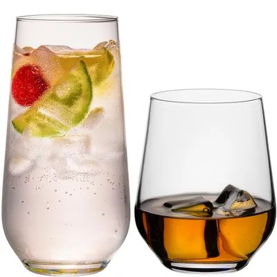 Produktbild von IMPERIAL Trinkgläser aus Glas 450ml & 520ml Set 12-Teilig Getränkeglas Wassergläser Saftgläser Whiskeyglas Longdrinkgläser