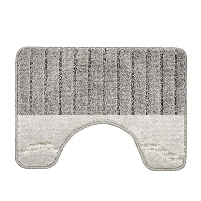 Produktbild von Badteppich Set 3-TLG. Grau - rutschfest & Weich, Badematte für Badezimmer Teppich 50x80 cm & 50x40 cm - Ideal für Fußbodenheizung