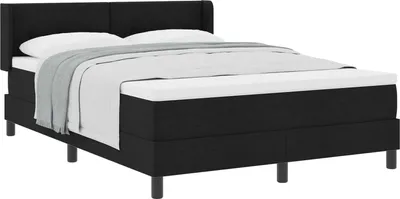 Produktbild von Boxspringbett mit Kopfteil Schwarz 200 x 140 cm Stoff