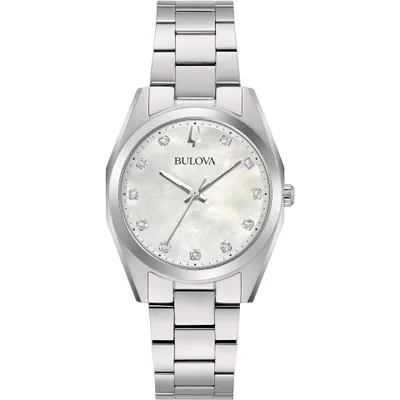 Immagine prodotto di Only Time With Stones Bulova Collezione Surveyor argentata/acciaio - donna
