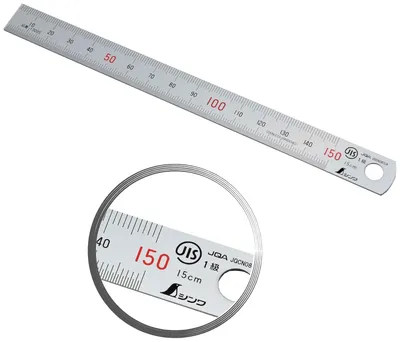 Produktbild von Lineal Edelstahl 15 cm, 0,5 mm Skala, präzise Messung, für die Werkstatt