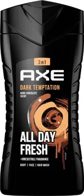 Obrázok produktu pre Axe - sprchový gél 3 v 1 - Dark Temptation - Tmavá čokoláda - 250 ml - 1 kus