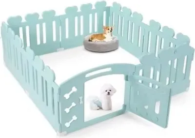 Obrázek produktu pro Bolt Edge Puppyren XXL - boudy pro psy a štěňata - 155x155x60cm - s dvířky - HDPE - pro psy, kočky a malá zvířata - vnitřní i venkovní - zelená