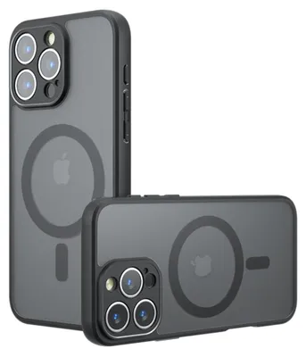 Produktbild von Techsuit – PureFrost MagSafe-Hülle für iPhone 16 Pro Max – mattes Schwarz