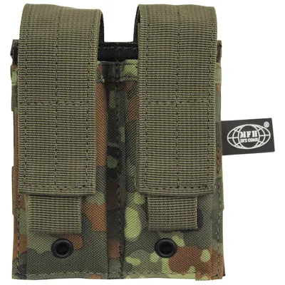 Zdjęcie produktu dla Saszetka na magazynki podwójna MOLLE mała flecktarn