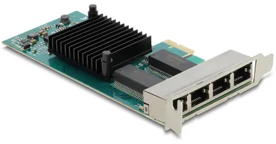 Obrázek produktu pro DeLOCK PCI Express karta na 4 x Gigabit LAN, Interní, Kabel, PCI Express, Ethernet, 4000 Mbit/s