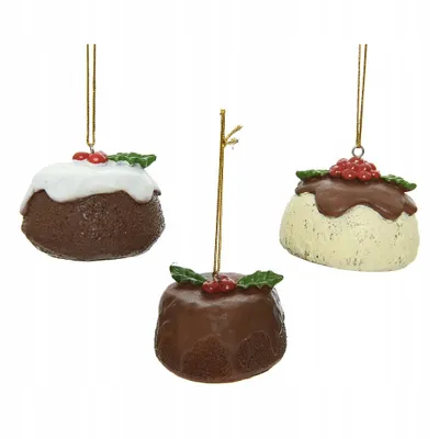 Imagen del producto de Adornos para el árbol de Navidad con forma de cupcakes, 4 cm