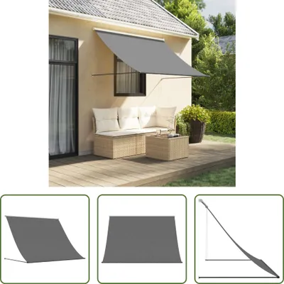 Produktbild von The Living Store Markise Einziehbar Anthrazit 250x150 cm Stoff und Stahl