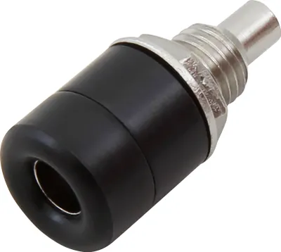 Produktbild von Bananen-Buchse McPower, 4mm, mit Gewinde, schwarz