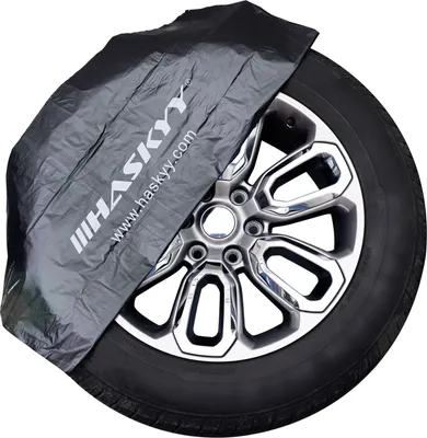 Produktbild von HASKYY 4tlg. XXL Reifen Taschen Tüten Satz 110x110 cm Reifen Schutzhülle Schwarz