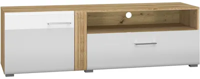 Produktbild von TV Lowboard FLORES FS07 castello eiche / weiß hochglanz
