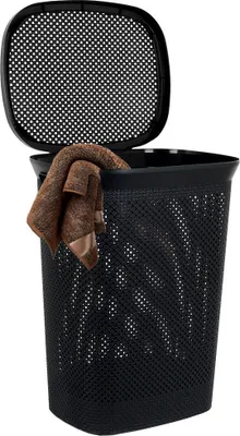 Image de Panier à linge léger et aéré avec couvercle ouvrant