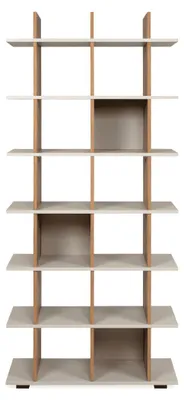 Image de CALICOSY - Bibliothèque 10 niches structureReproduction chêne  L80 x H175 cm - ARVID