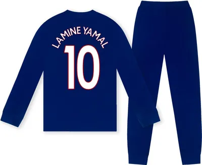 Produktbild von FC Barcelona - "Lamine Yamal 10" Schlafanzug mit langer Hose für Jungen GF1274 (140) (Blau reflektierend)