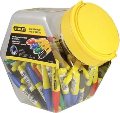 Productafbeelding van Stanley 1-47-329, 72 stuks, Zwart, Blauw, Groen, Rood, Zwart, Blauw, Groen, Rood, 79 mm, 191 mm, 17 mm
