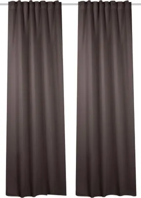 Produktbild von HOME WOHNIDEEN Blacky 2Er Set 175 x 140 cm 2x Verdunklungsschal inkl. 1x Bügelband Stein
