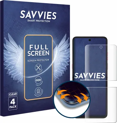 Produktbild von 4x Savvies Fullscreen Schutzfolie für Motorola Razr 60 Ultra Displayschutz Folie Fullcover Klar Transparent