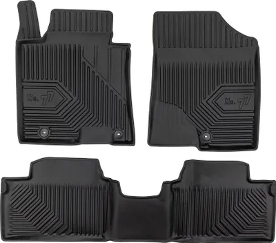 Produktbild von Fußmatten Gummimatten No.77 für Kia Ceed II 2012-2018 TPE Gummi Schwarz 4 Teile