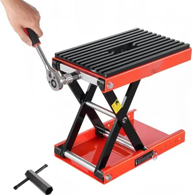 Obrázok produktu pre Nožnicový zdvihák na motorku - Nastaviteľný zdvíhací stojan 105-380 mm - Nástroj na zdvíhanie motorky