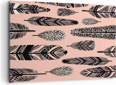 Produktbild von Bild auf Leinwand - Leinwandbild - Grafik Feder - 120x80cm - Wand Bild - Wanddeko - Wandbilder - Leinwanddruck - Bilder - Kunstdruck - Wanddekoration - Leinwand bilder - Wandkunst - AA120x80-3786