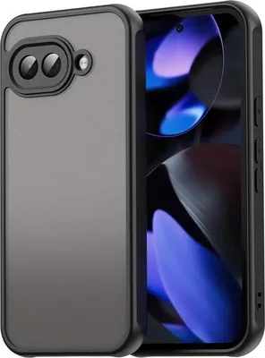 Produktbild von Hülle für Google Pixel 9a - Phonesta AirFrost Semi-Transparent Back Cover - Mattschwarz