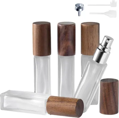 Produktbild von Nachfüllbare Parfümatomizer, Glasparfümflasche, 10ml/15ml, Kompakt, Auslaufsicher, TSA-zugelassen für Reisen