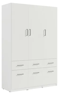 Produktbild von Masseno Drehtürenschrank RYGEN 135,6/197,5/53,3cm 3-türig Weiß