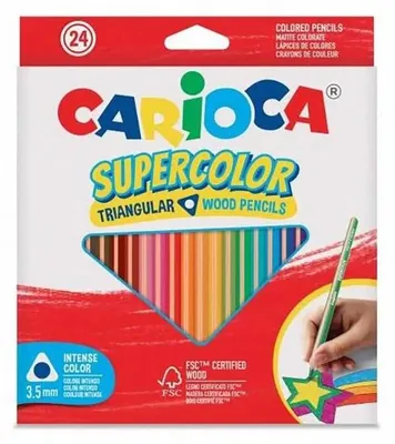 Imagen del producto de Lápiz de colores Carioca Supercolor, de 3.5 mm, multícolor, para niños, multícolor, talla única