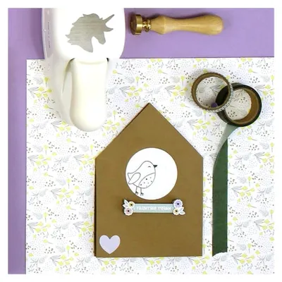Produktbild von Holzstempel „Vogel“ – 50 x 35 mm – Motivstempel für Kartenbastelarbeiten